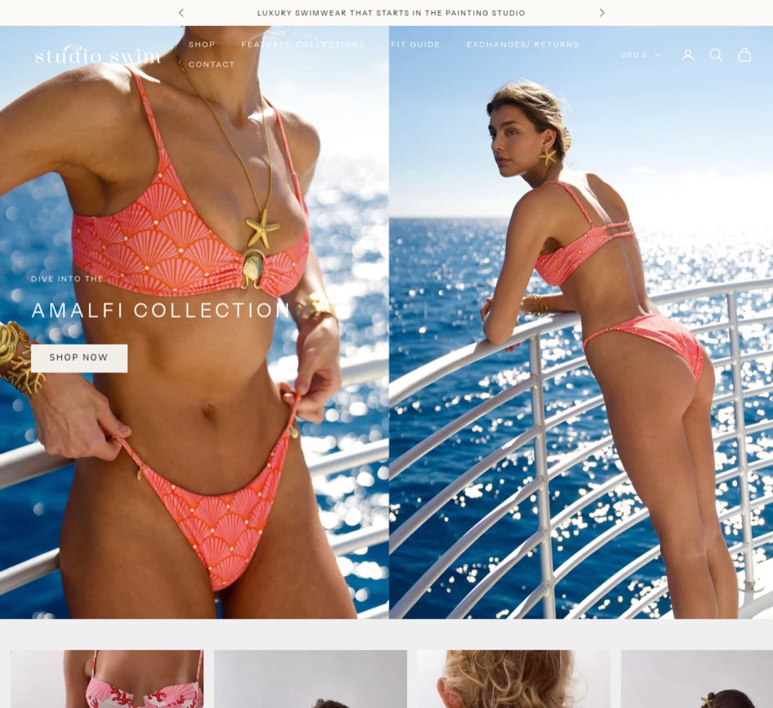 Studio Swim website